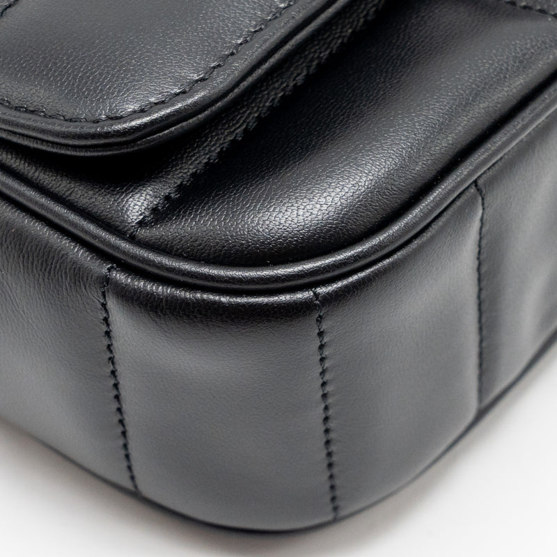 Celine Matelasse Mini Chain Shoulder Bag Calfskin Black GHW
