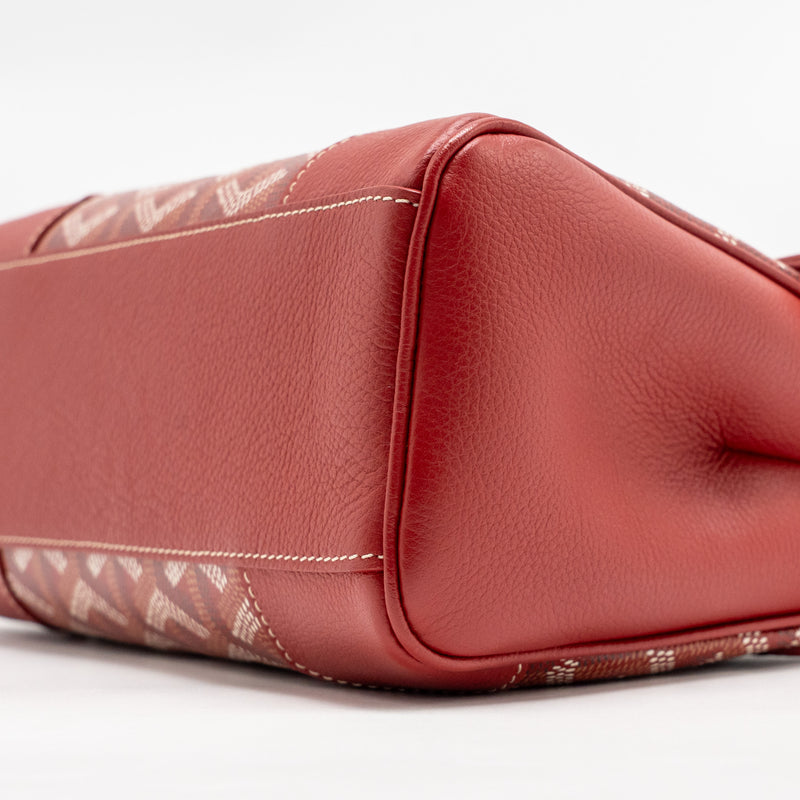 Goyard Mini Saigon Souple Bag Goyardine Canvas/Calfskin Red SHW