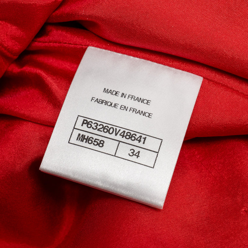 Chanel Size 34 20P Shorts Tweed Red/Ecru/Black