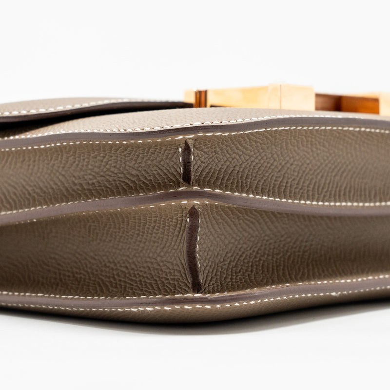 Hermes Mini Constance Epsom Etoupe RGHW Stamp B