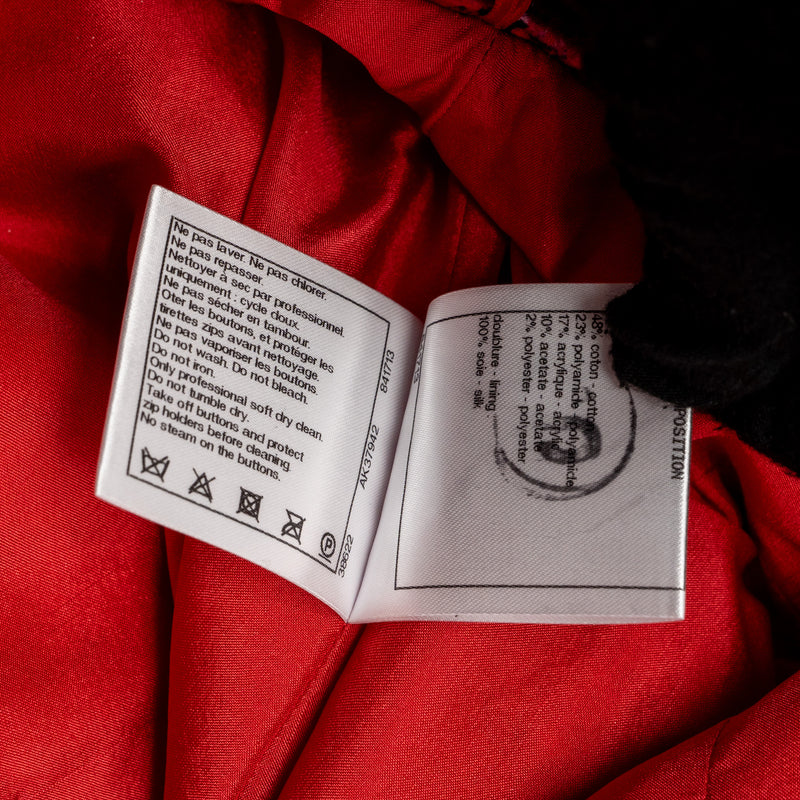 Chanel Size 34 20P Shorts Tweed Red/Ecru/Black