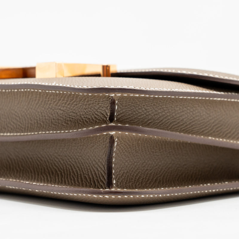 Hermes Mini Constance Epsom Etoupe RGHW Stamp B