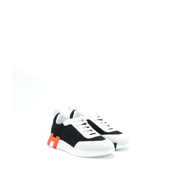 Hermes Size 37 Bouncing Sneaker Black/White/Orange