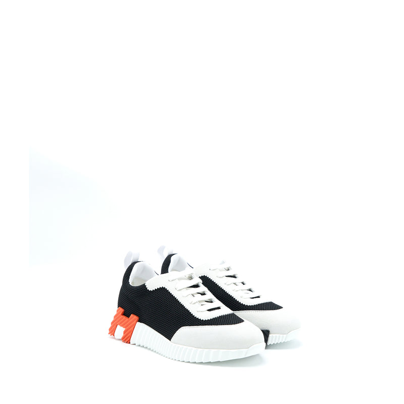 Hermes Size 37 Bouncing Sneaker Black/White/Orange