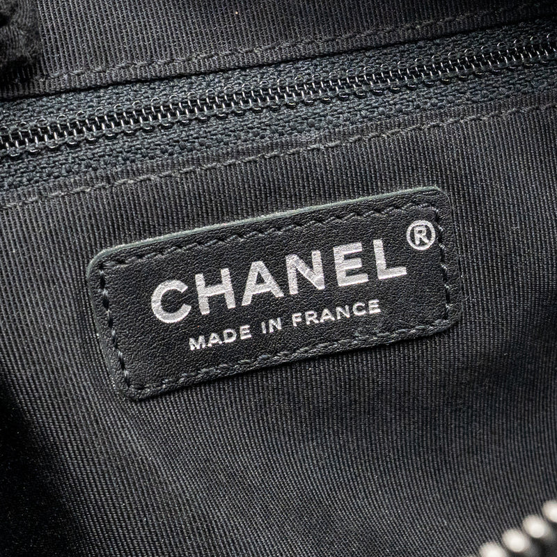 Chanel Medium Casual Rock Flap Bag Grained Calfskin Black Ruthenium Hardware