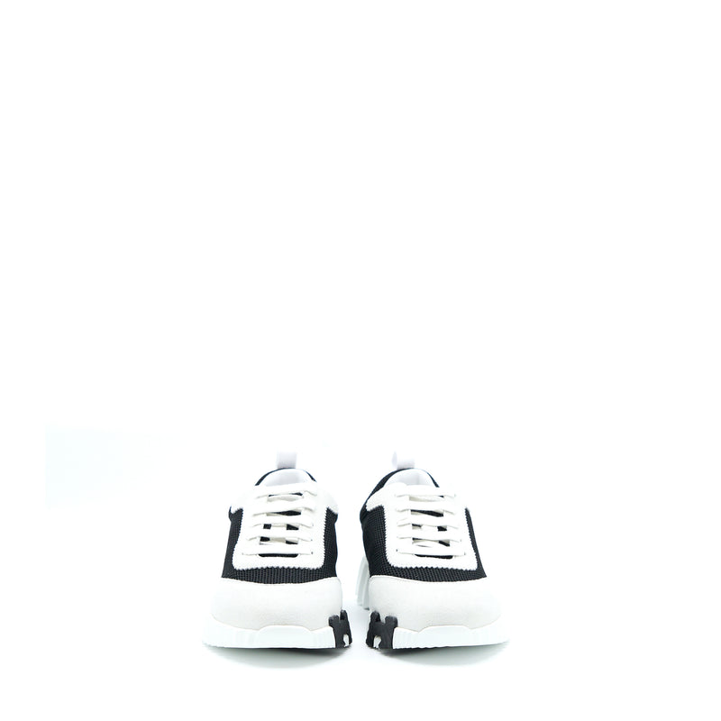 Hermes Size 37 Bouncing Sneaker Black/White/Orange