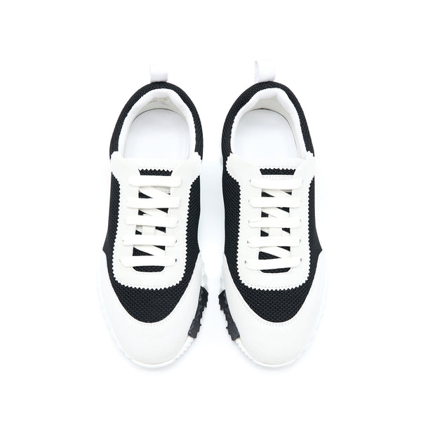 Hermes Size 37 Bouncing Sneaker Black/White/Orange