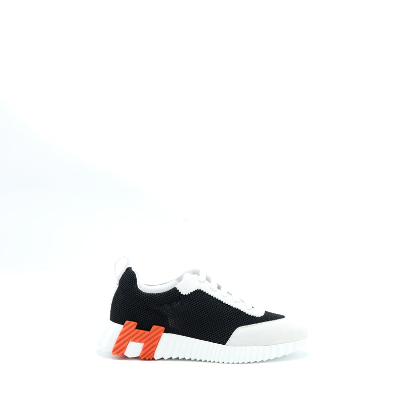 Hermes Size 37 Bouncing Sneaker Black/White/Orange