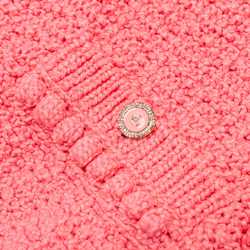 Chanel Size 34 22S Cardigan Cotton/Polyamide Pink