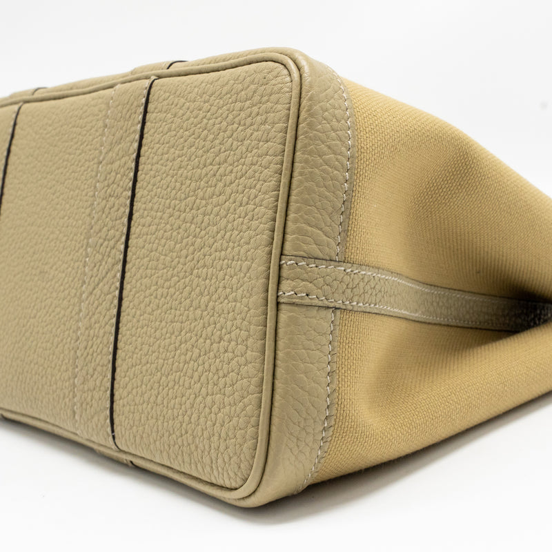 Hermes garden party 30 canvas/negonda leather trench SHW stamp U