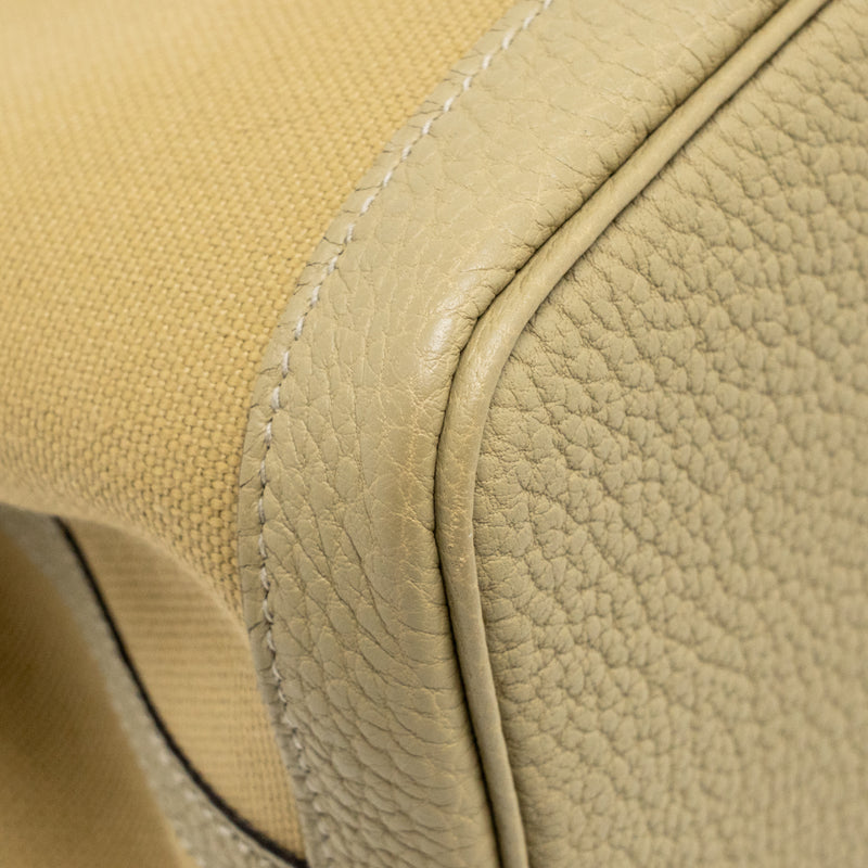 Hermes garden party 30 canvas/negonda leather trench SHW stamp U