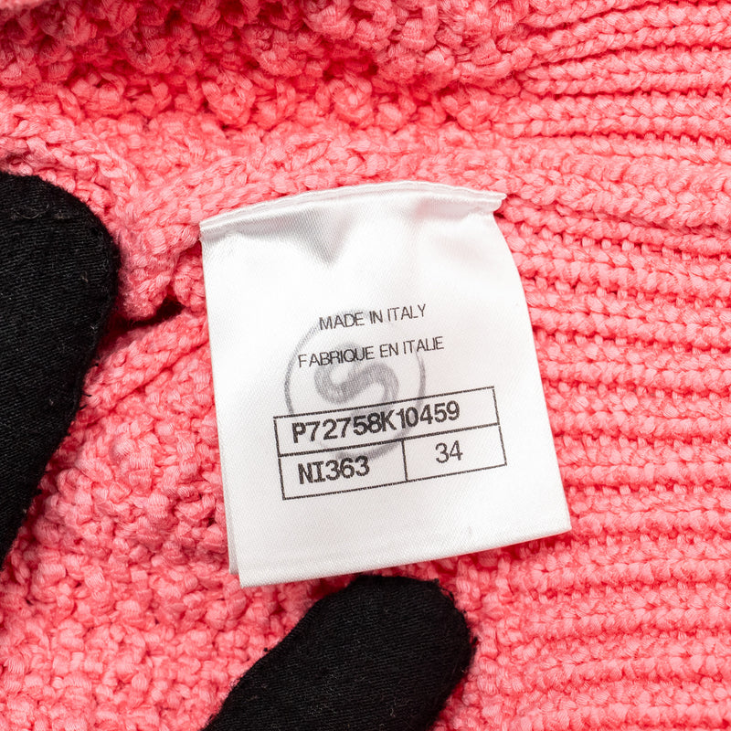 Chanel Size 34 22S Cardigan Cotton/Polyamide Pink