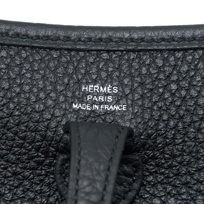 Hermes Mini Evelyne Clemence Black SHW Stamp U