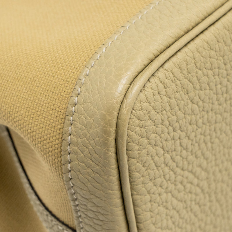 Hermes garden party 30 canvas/negonda leather trench SHW stamp U