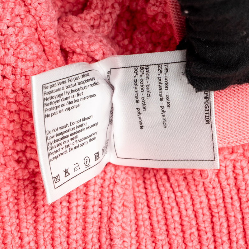 Chanel Size 34 22S Cardigan Cotton/Polyamide Pink