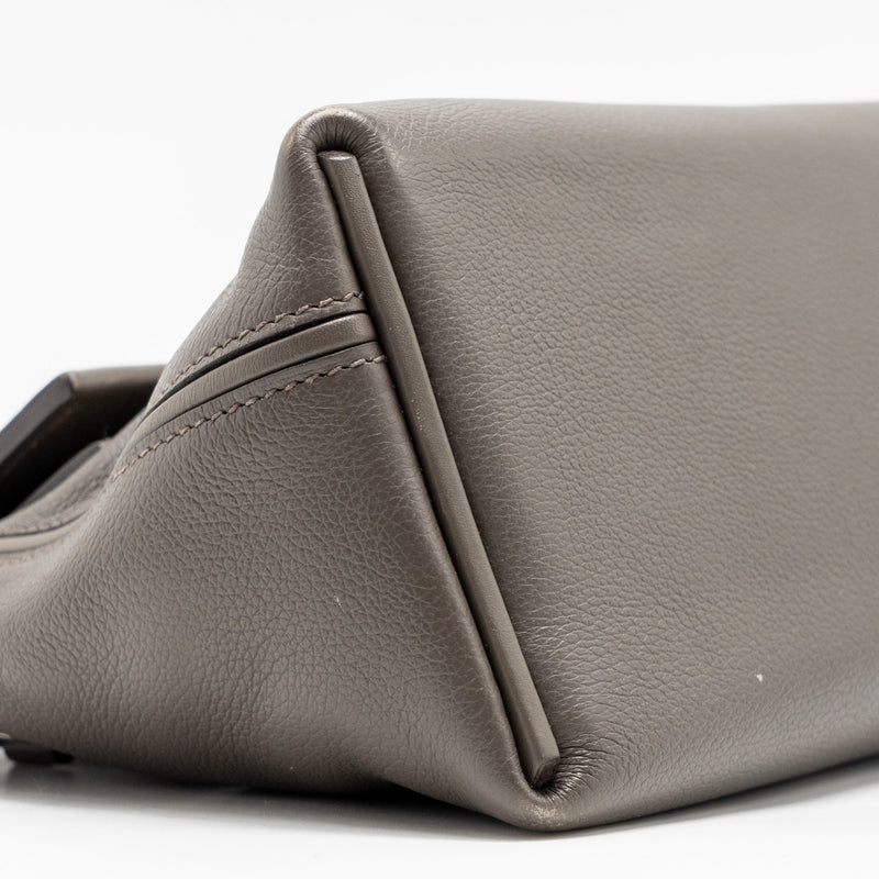 Hermes Mini 2424 24/24-21 Bag evercolor / swift gris etain SHW stamp Z