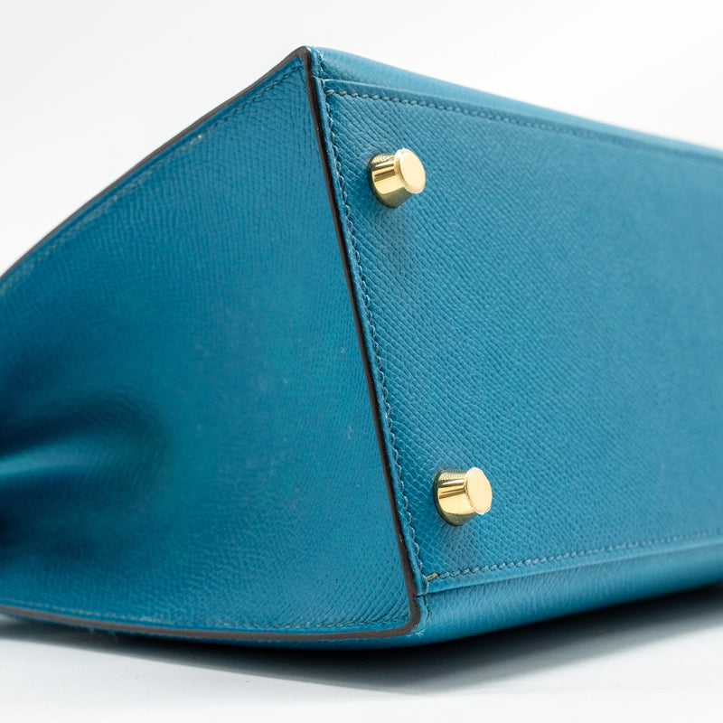 Hermes kelly 28 epsom blue izmir GHW stamp square Q