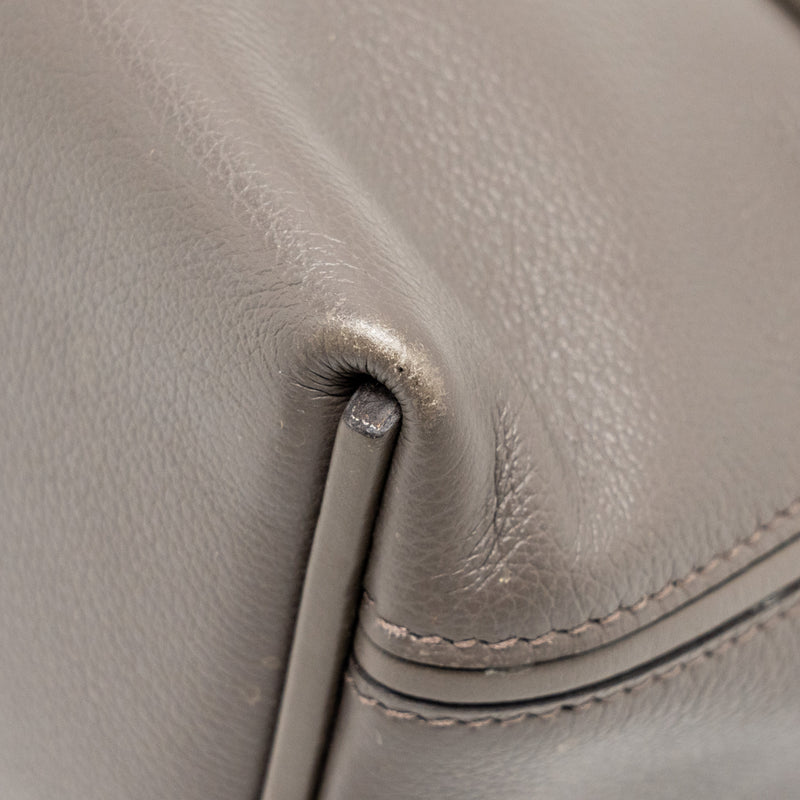 Hermes Mini 2424 24/24-21 Bag evercolor / swift gris etain SHW stamp Z
