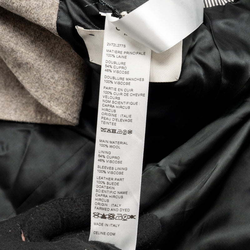 Celine Size 34 Tomboy Jacket Wool Grey/Beige
