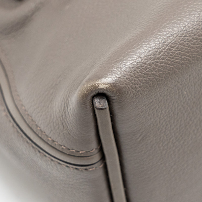 Hermes Mini 2424 24/24-21 Bag evercolor / swift gris etain SHW stamp Z