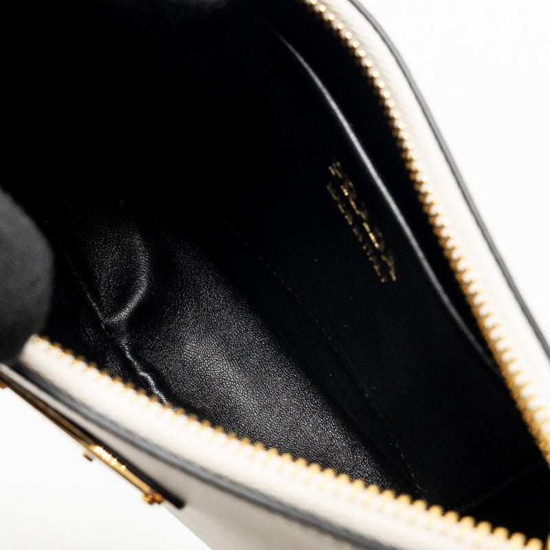 Prada Arqué Small Shoulder Bag Calfskin White GHW