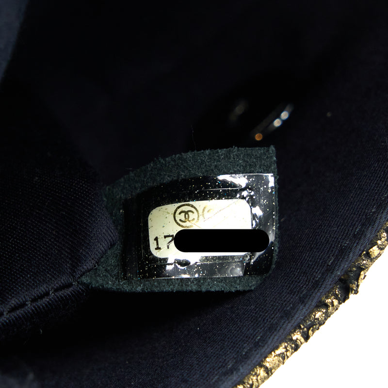 Chanel 12A Evening Bag Lambskin Black/Gold SHW