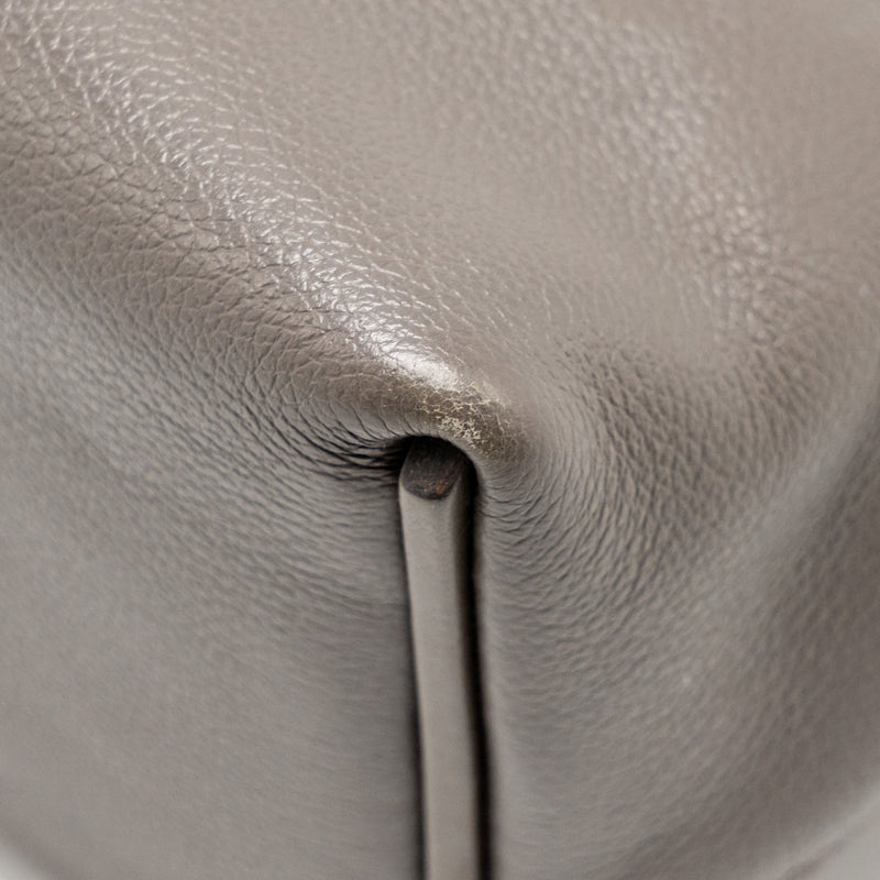 Hermes Mini 2424 24/24-21 Bag evercolor / swift gris etain SHW stamp Z