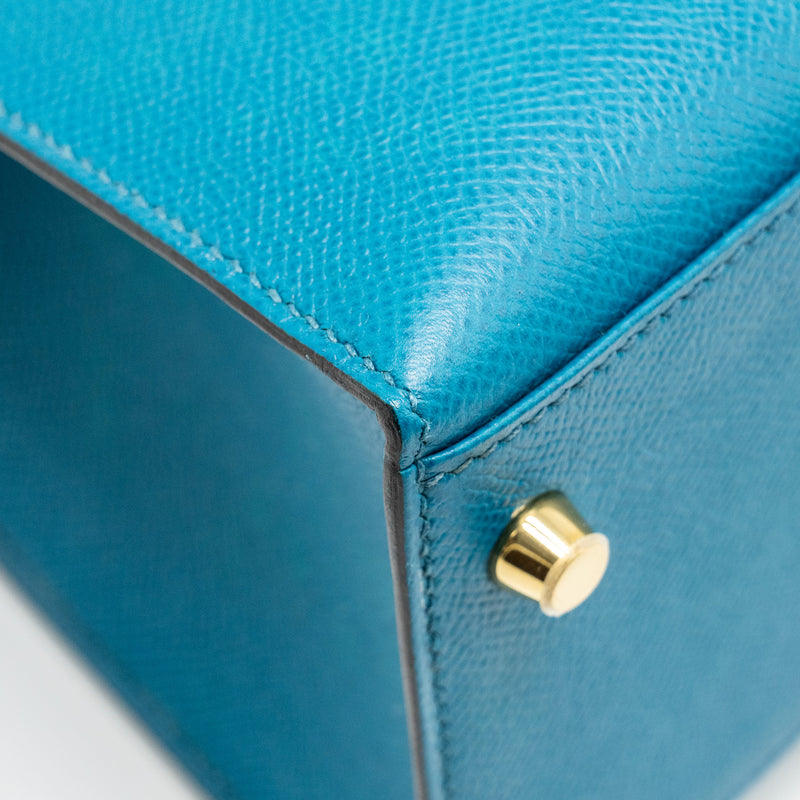 Hermes kelly 28 epsom blue izmir GHW stamp square Q