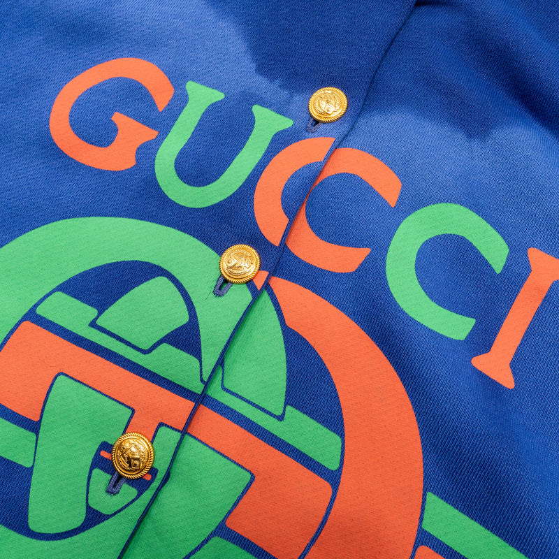 Gucci Size XS Oversized GG Logo Cardigan/Jacket Cotton Multicolour