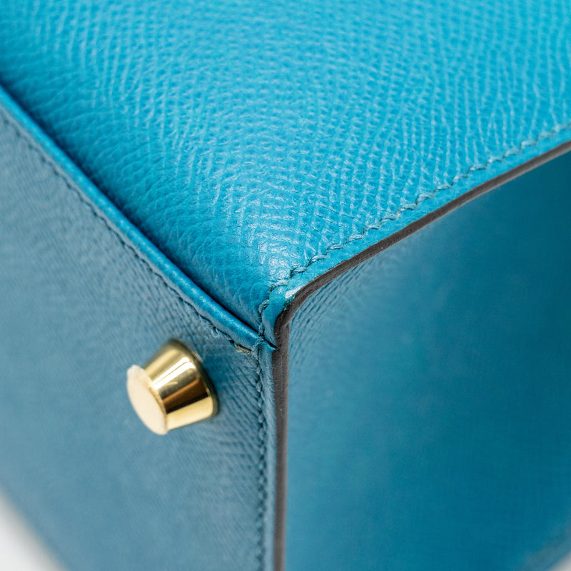 Hermes kelly 28 epsom blue izmir GHW stamp square Q