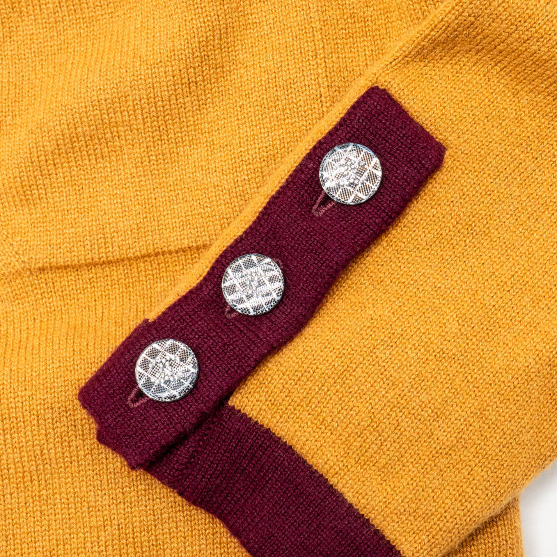 Chanel Size 36 21K Cardigan Cashmere Light Orange/Burgundy