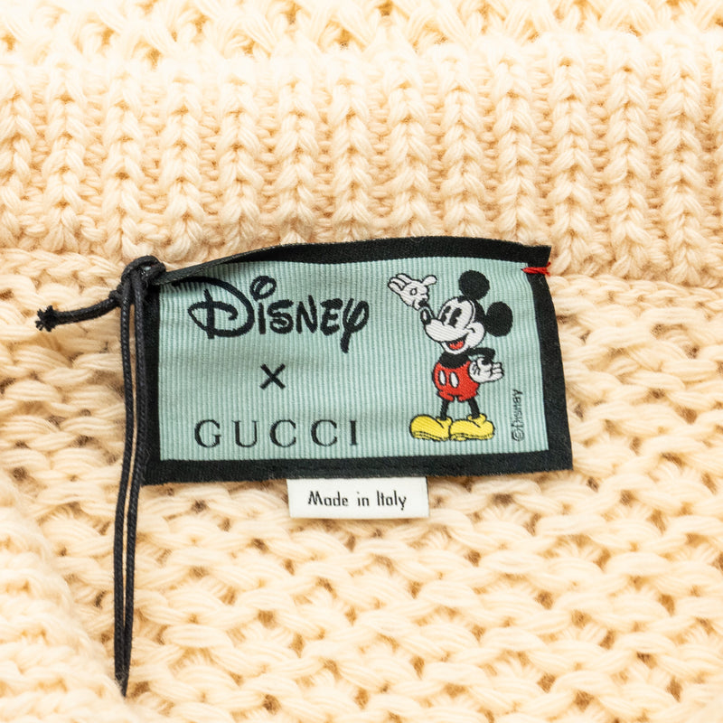 Gucci Size M Mickey Mouse Sweater Wool White Mulitcolour