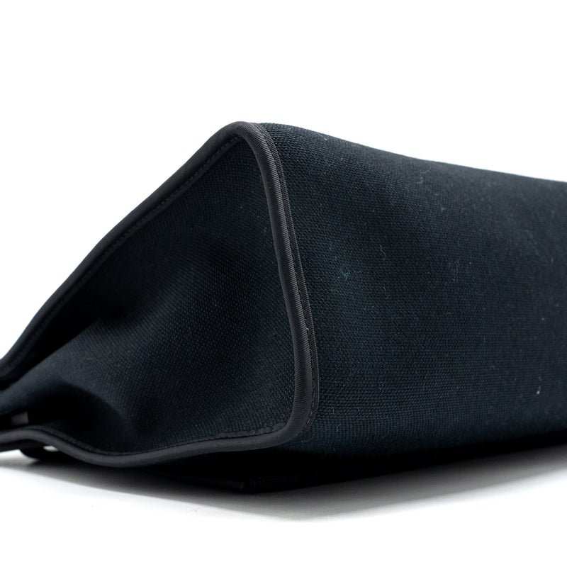 Hermes herbag 31 zip bag canvas/ hunter black SHW stamp C