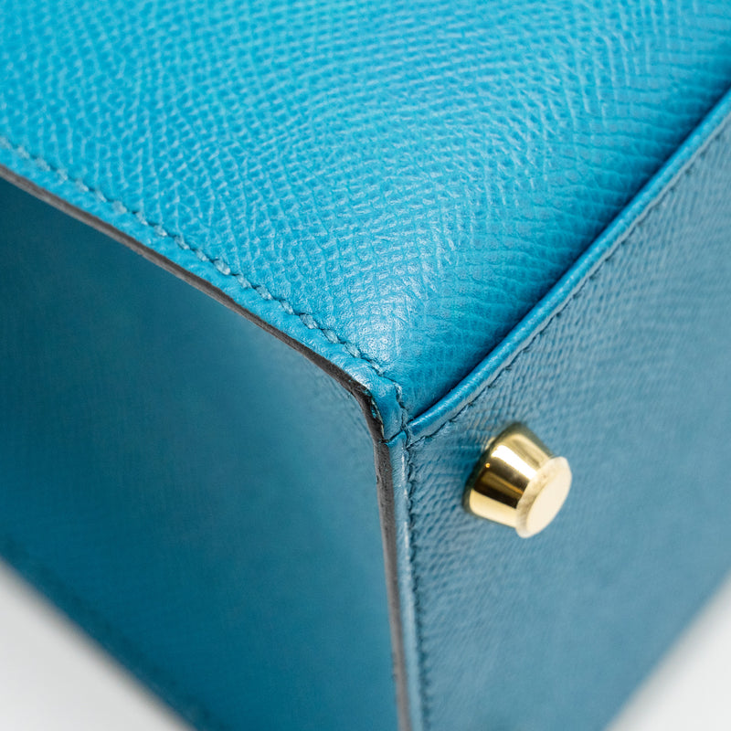 Hermes kelly 28 epsom blue izmir GHW stamp square Q