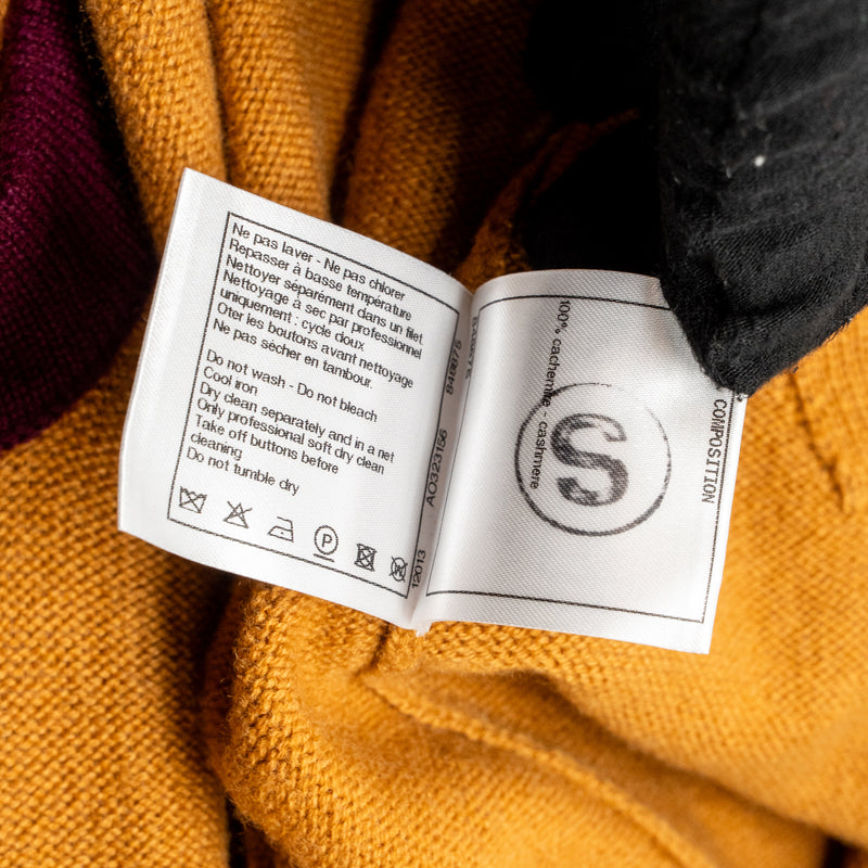 Chanel Size 36 21K Cardigan Cashmere Light Orange/Burgundy