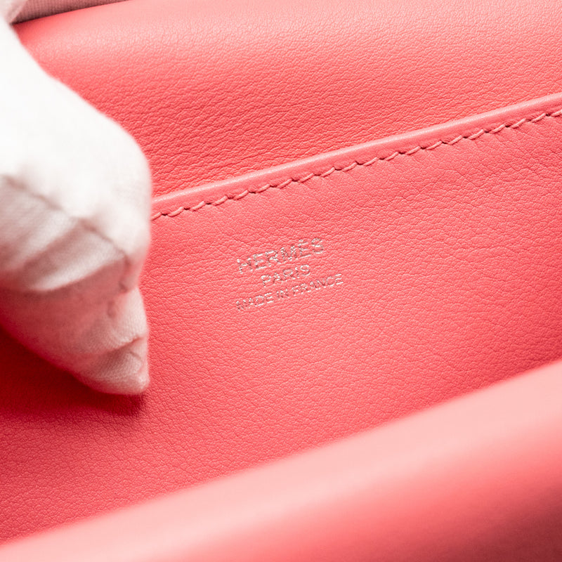 HERMES Mini Halzan 22 Swift Rose Azalee SHW Stamp A
