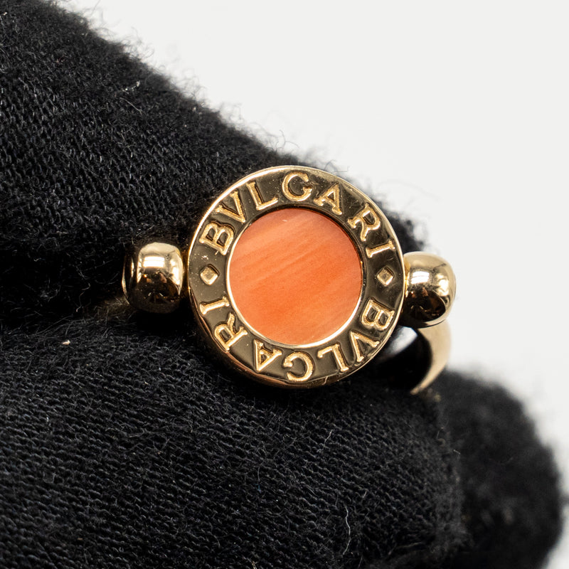 Bvlgari size 52 Bvlgari Ring Yellow Gold/Onyx/Coral Black/Orange