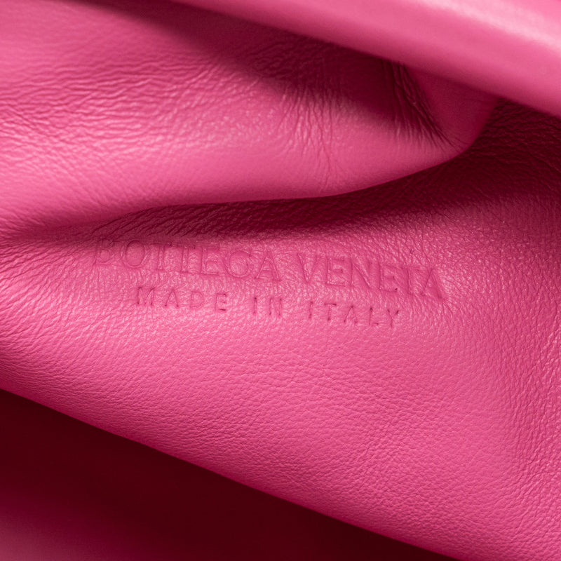 BOTTEGA VENETA MEDIUM POUCH CLUTCH INTERCCATO PINK