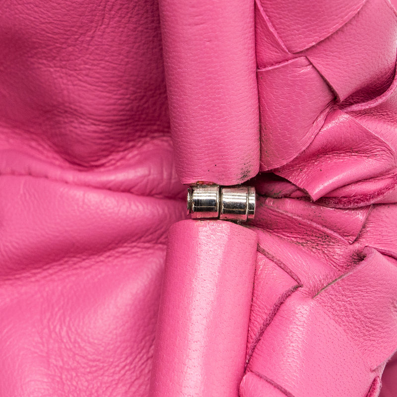 BOTTEGA VENETA MEDIUM POUCH CLUTCH INTERCCATO PINK
