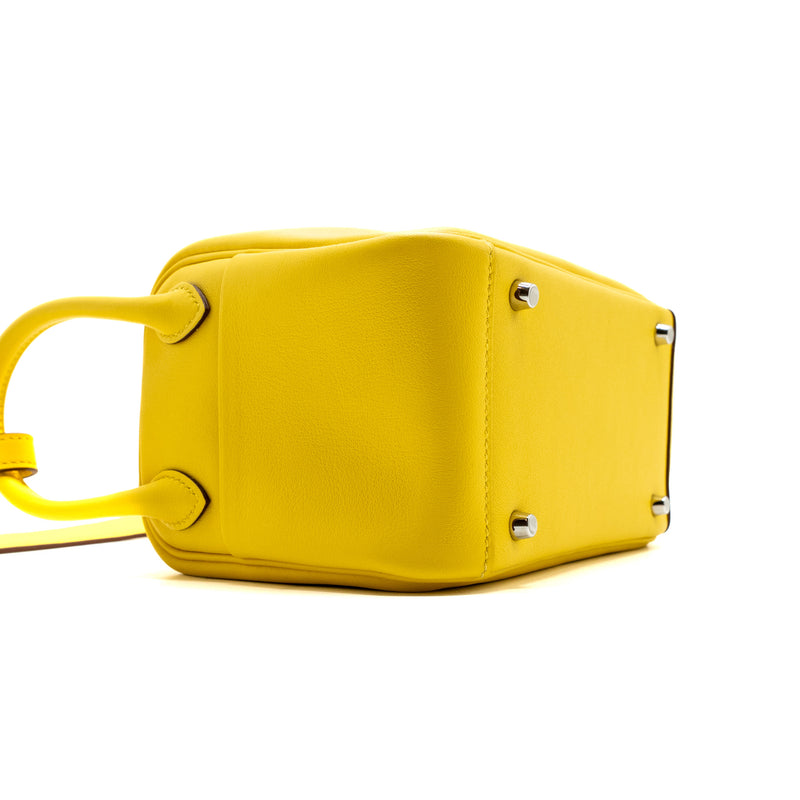 Hermes mini lindy swift jaune de Naples SHW stamp U