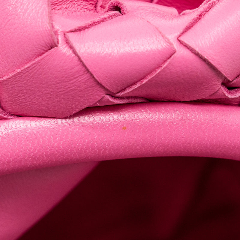 BOTTEGA VENETA MEDIUM POUCH CLUTCH INTERCCATO PINK