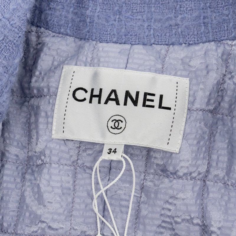 Chanel Size 34 21K Jacket Wool/Polyamide Lilac