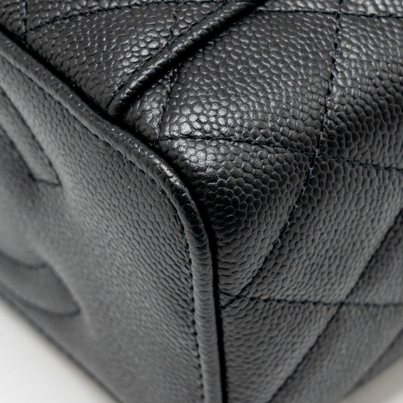 Chanel coco love long vanity with adjustable chain caviar black GHW (microchip)