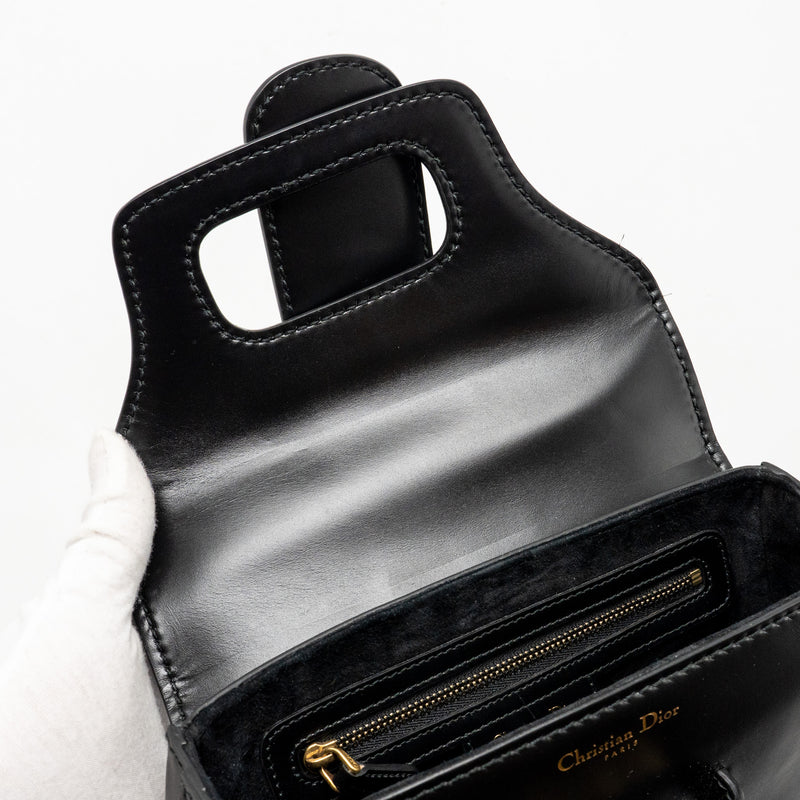 DIOR D-Fence Saddle Bag Calfskin Black GHW