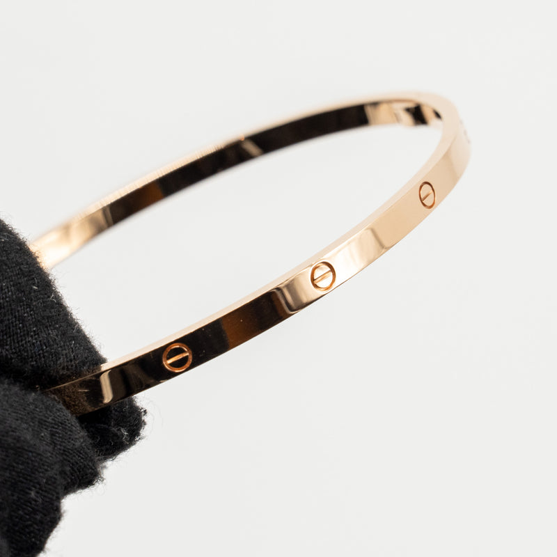 Catier Size 20 Love Bracelet, Small Model Rose Gold