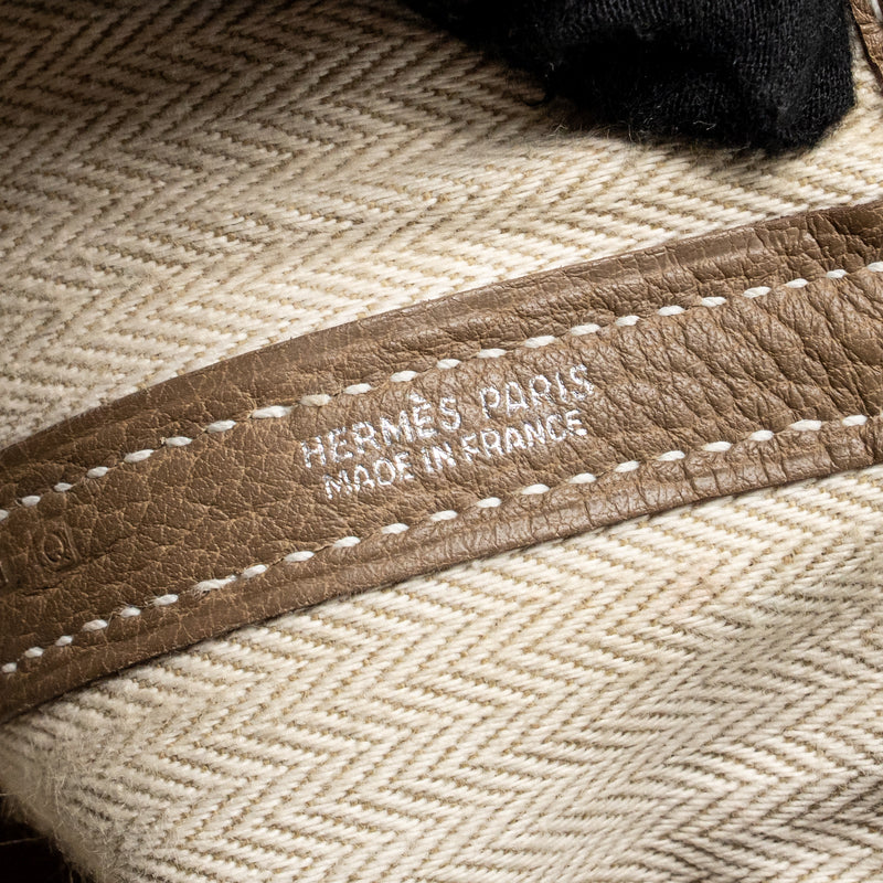 Hermes garden party 36 clemence etoupe SHW stamp square Q