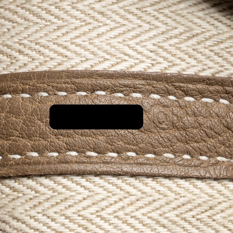 Hermes garden party 36 clemence etoupe SHW stamp square Q