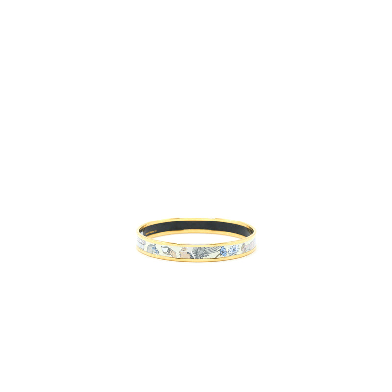 Hermes Size 70 Tea for Two Bangle Multicolour GHW