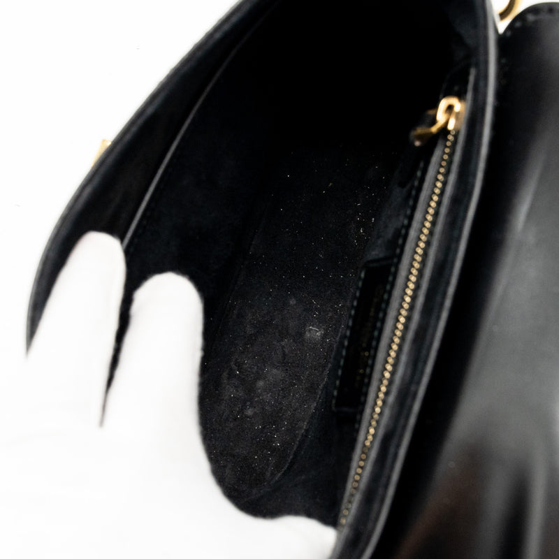 DIOR D-Fence Saddle Bag Calfskin Black GHW