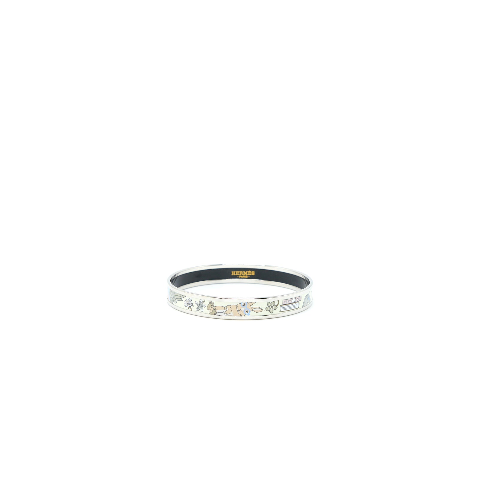 Hermes Size 70 Tea for Two Bangle Multicolour SHW
